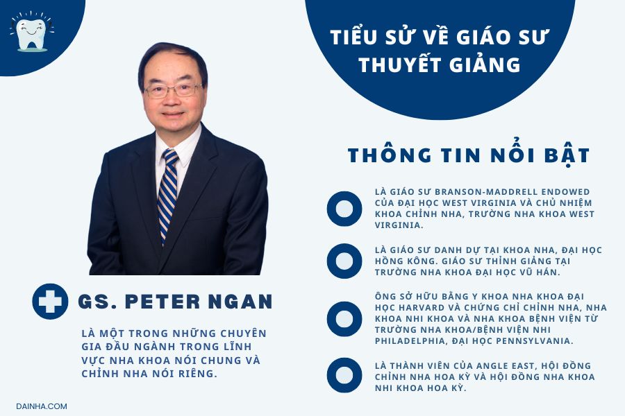 Giáo sư Peter Ngan sẽ là người thuyết giảng chính tại khóa học chỉnh nha nâng cao sắp diễn ra.