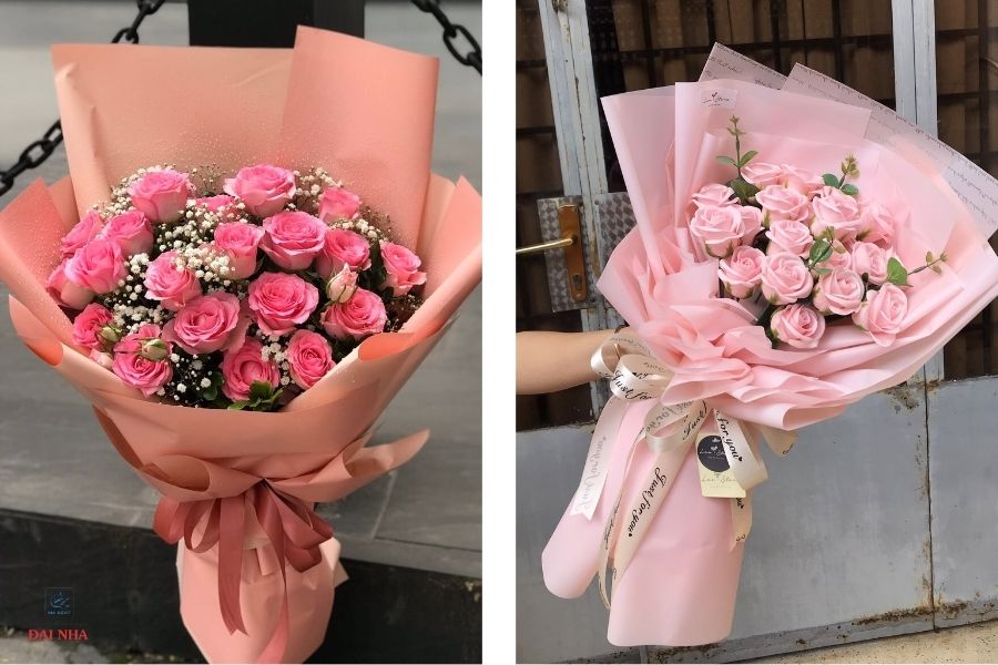 Mẫu bó hoa 20/11 mix theo tông màu đẹp.