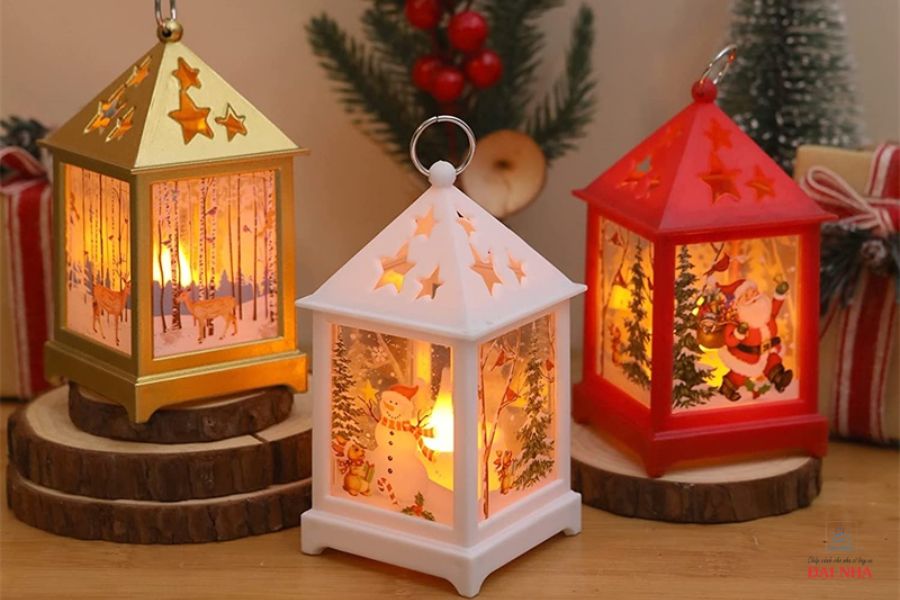 Đèn hình nhân vật noel.