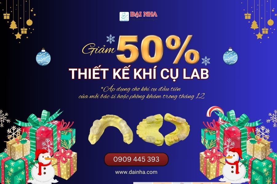 Giảm 50% thiết kế khí cụ labo