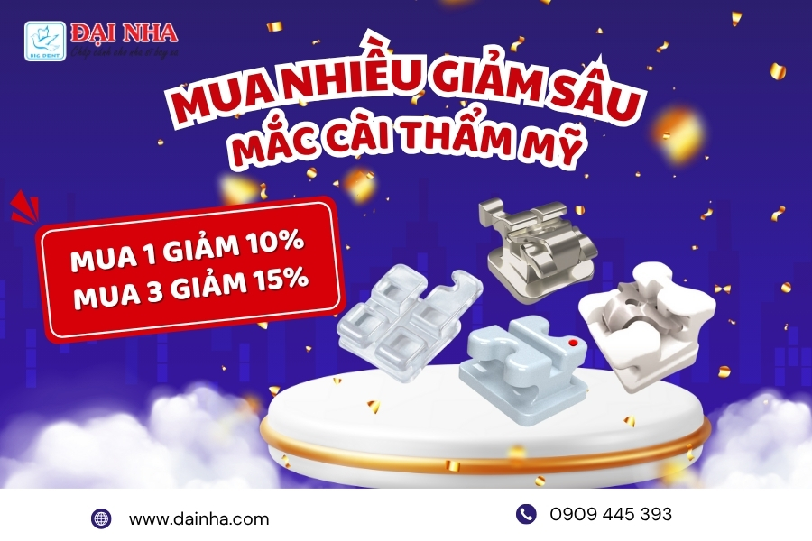 Mắc cài thẩm mỹ - Mua nhiều giảm sâu