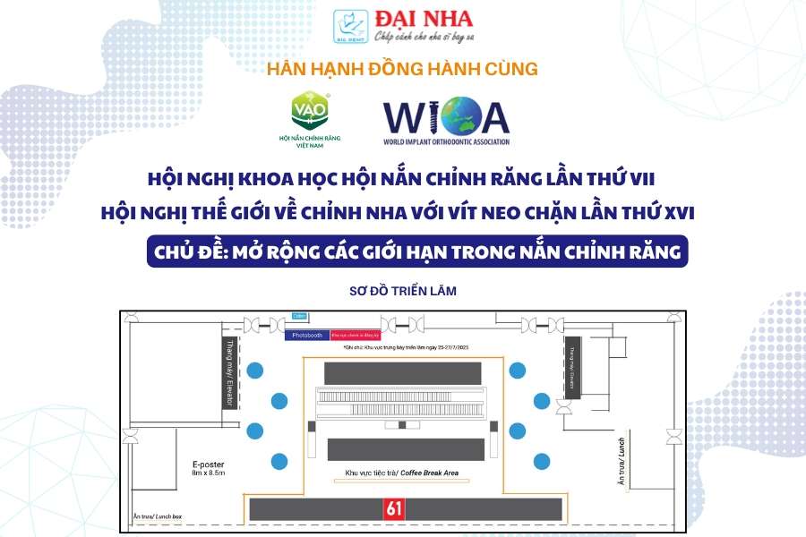Sơ đồ triển lãm gian hàng Đại Nha tại Hội nghị VAO-WIOC 2025.