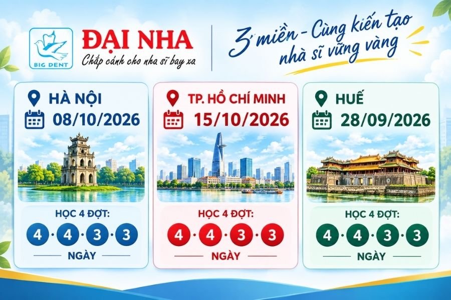 lịch khai giảng khóa học chỉnh nha tổng hợp