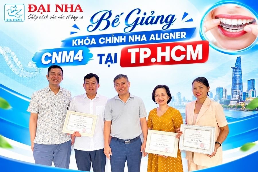 bế giảng cnm4 khóa học chỉnh nha aligner tại tphcm
