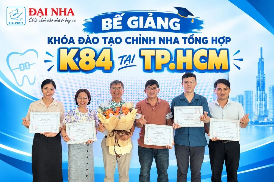 bế giảng k84 khóa học chỉnh nha tại tphcm